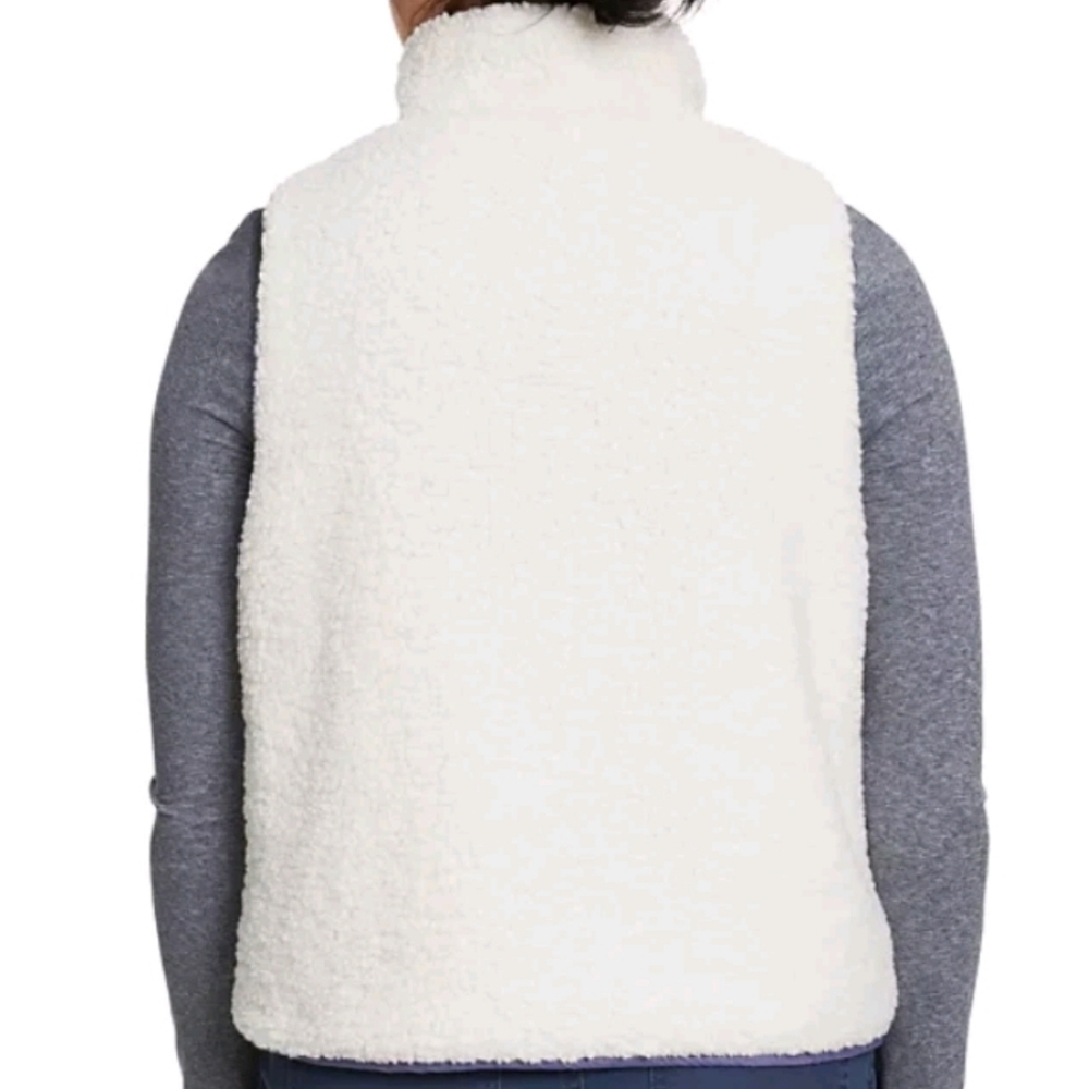 BASS OUTDOOR Womens White Reversible Sherpa Sleeveless Puffer Vest NWT $79 Sz M - Picture 6 of 10